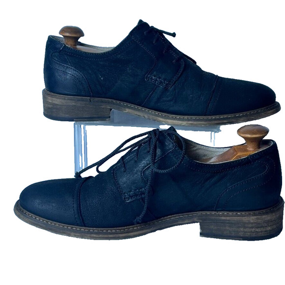 John Fluevog Shoes Men's Size 10 Grant Derby Leather Dress Casual CapToe Lined - Picture 5 of 13